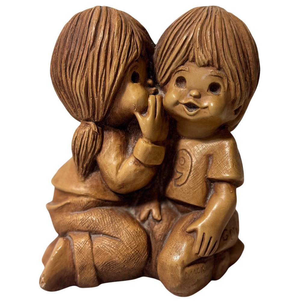 Vintage 70s-80s MACK "Got a Secret" Figurine‎ – Boy & Girl Whispering